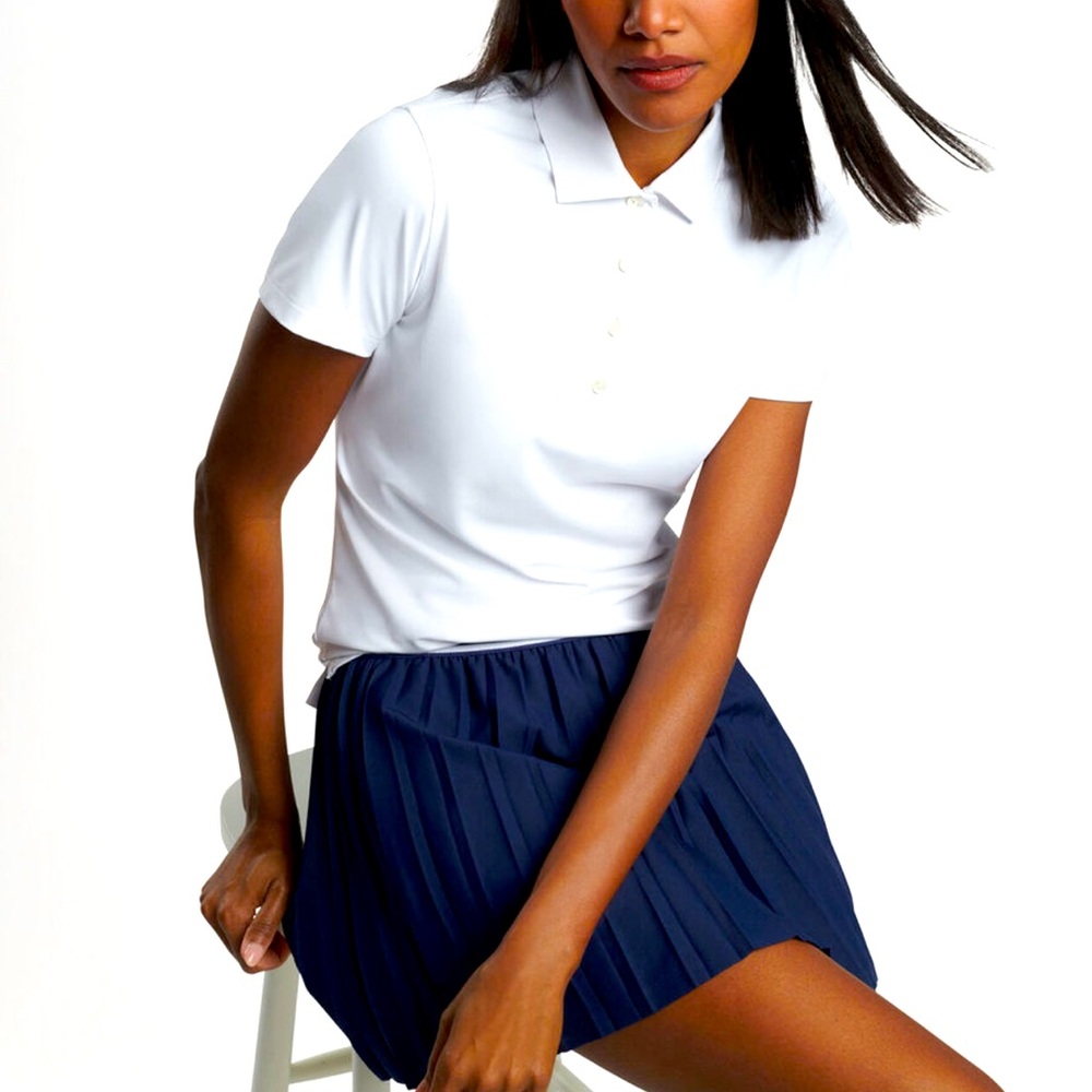 PETER MILLAR Women’s White Golf Polo with Ritz Carlton Jupiter Logo Embroidered